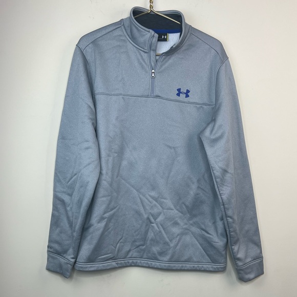 Under Armour Storm Gray Fleece Lined Pullover, Medium - Picture 1 of 6